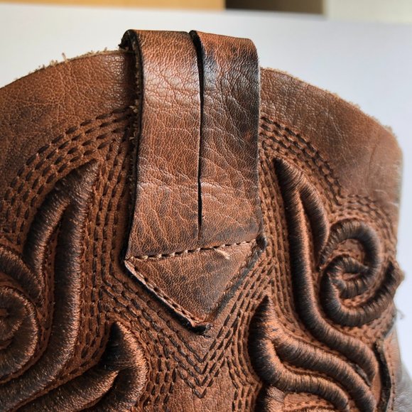 MARCO NEW Italian leather boots in western style. - Picture 8 of 13